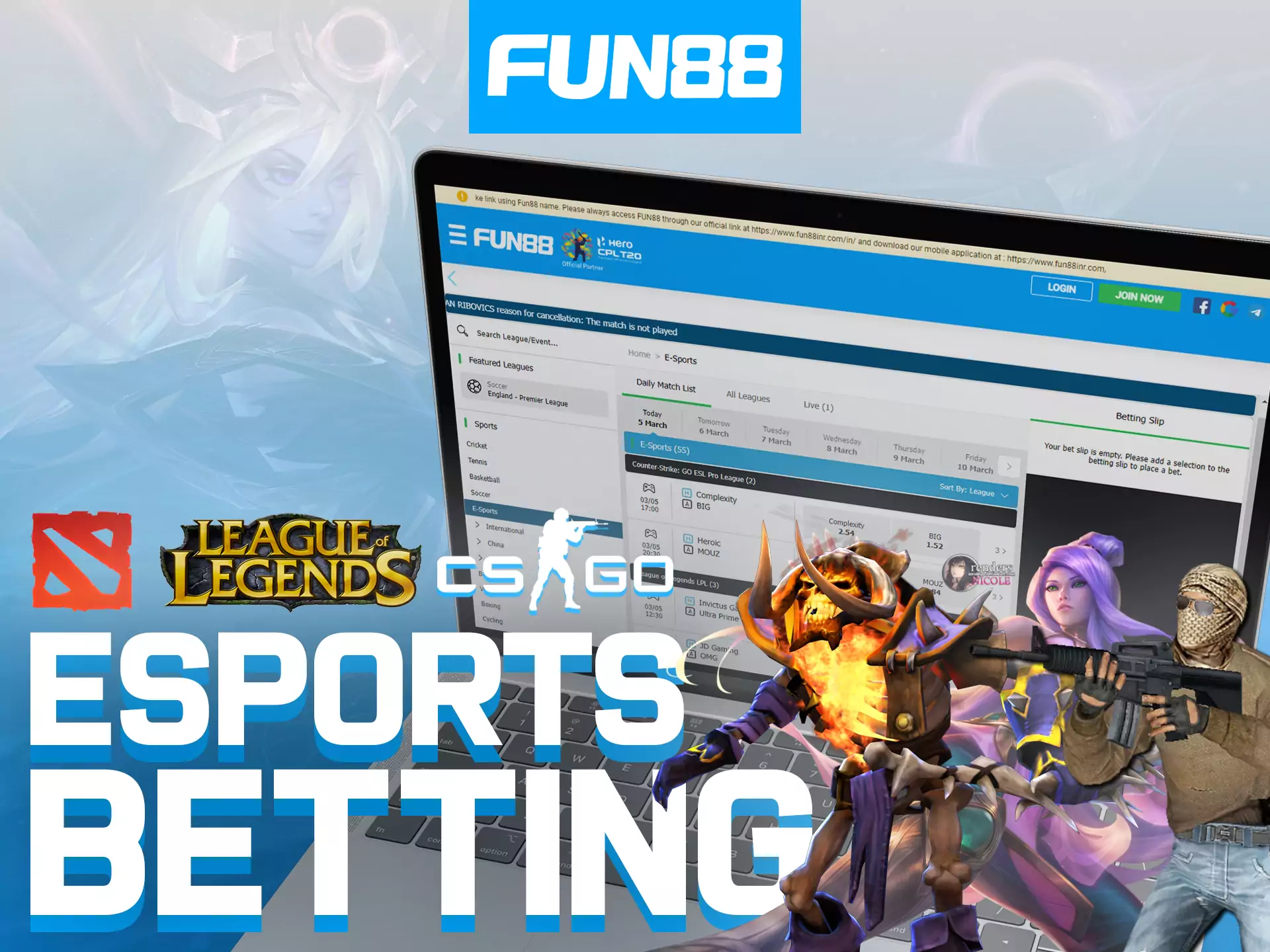 ประสบการณ์สุดมันส์กับ Fun88 Esport: ตื่นเต้นกับการเดิมพันในทุกแมตช์