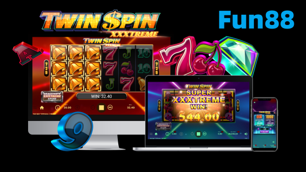 Twin Spin™ XXXtreme: เกมสล็อตที่มอบโอกาสชนะมากถึง 729 วิธีจาก Fun88 Slot Machine Bonus